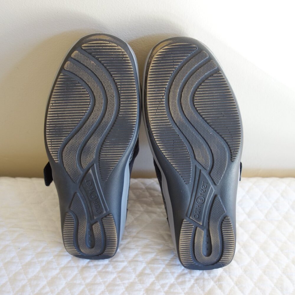 ORTHOFEET Orthopedic Grey Stretch Knit Quincy Slip-On Shoes  Wmns 8.5 Extra Wide - Picture 9 of 10